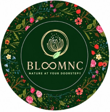BLOOMNC (with device of Floral circular badge with a dandelion and tagline NATURE AT YOUR DOORSTEP!! ) trademark artwork
