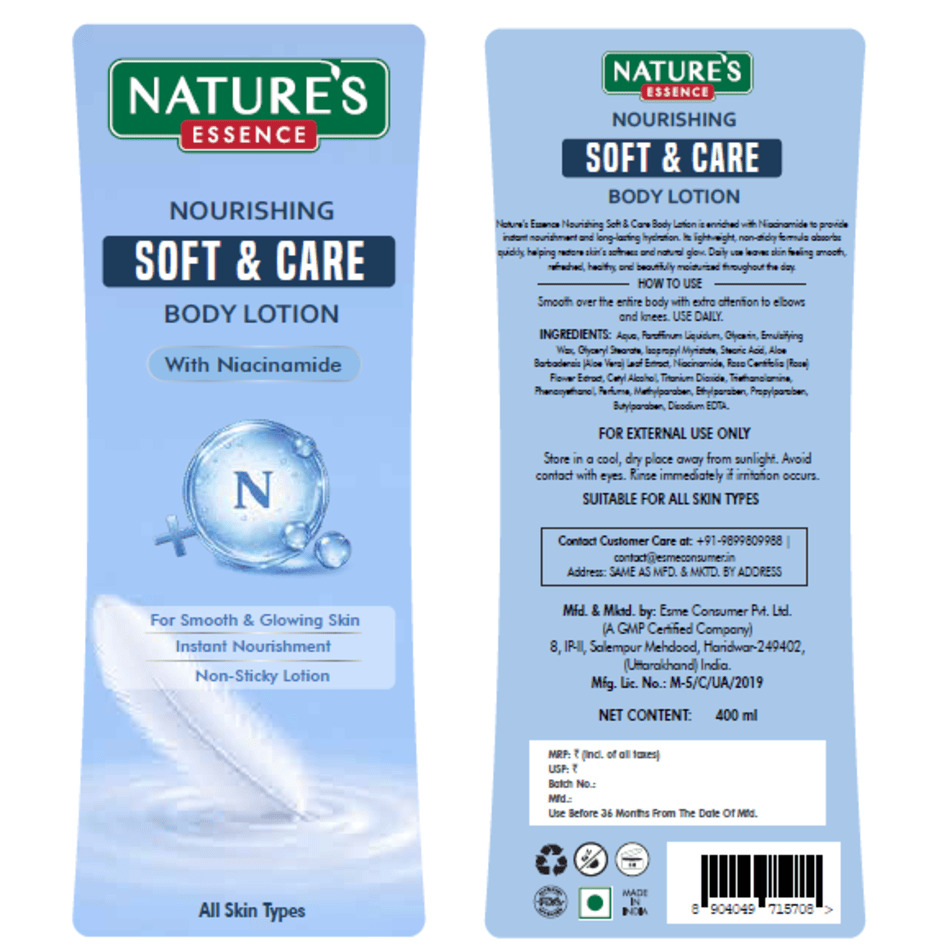 NATURE'S ESSENCE - NOURISHING SOFT & CARE trademark artwork