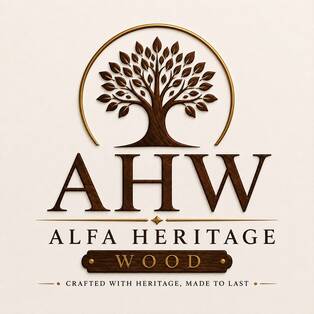 ALFA HERITAGE WOOD "CRAFTED WITH HERITAGE, MADE TO LAST" trademark artwork