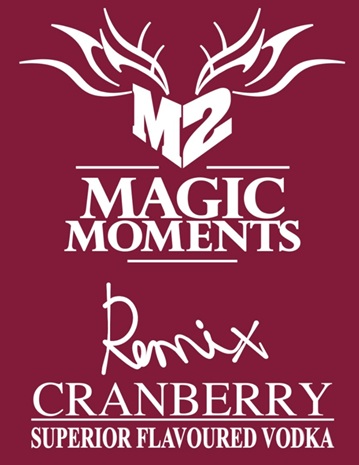 M2 Magic Moments Remix Cranberry Superior Flavoured Vodka trademark artwork