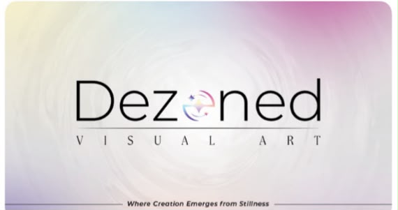 Dezened Visual Art- Where Creation Emerges from Stillness Device trademark artwork
