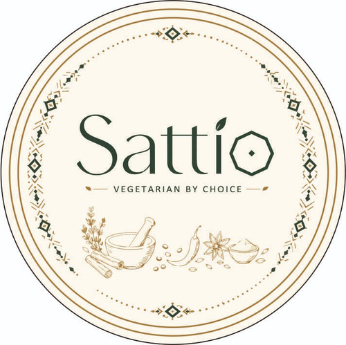 SATTIO WITH VEGETARIAN BY CHOICE (LABEL) trademark artwork