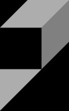 Letter 'P' in a square-rectangle shape trademark artwork