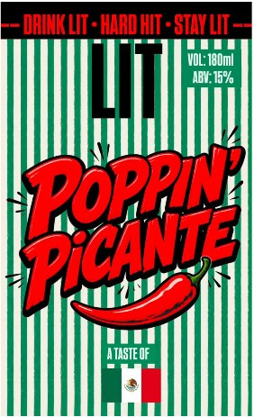 LIT Poppin Picante trademark artwork