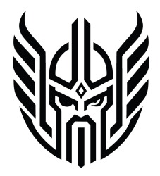 DEVICE OF WARRIOR FACE SHIELD trademark artwork