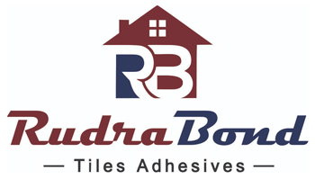 RUDRA BOND TILES ADHESIVES with RB house trademark artwork