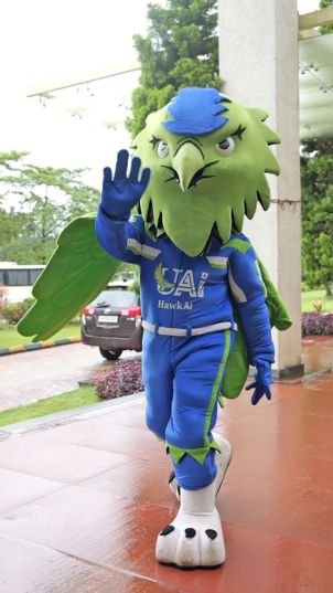 Mascot representing Universal Ai University trademark artwork