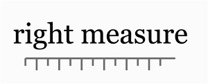 "RIGHT MEASURE" (With Device) trademark artwork