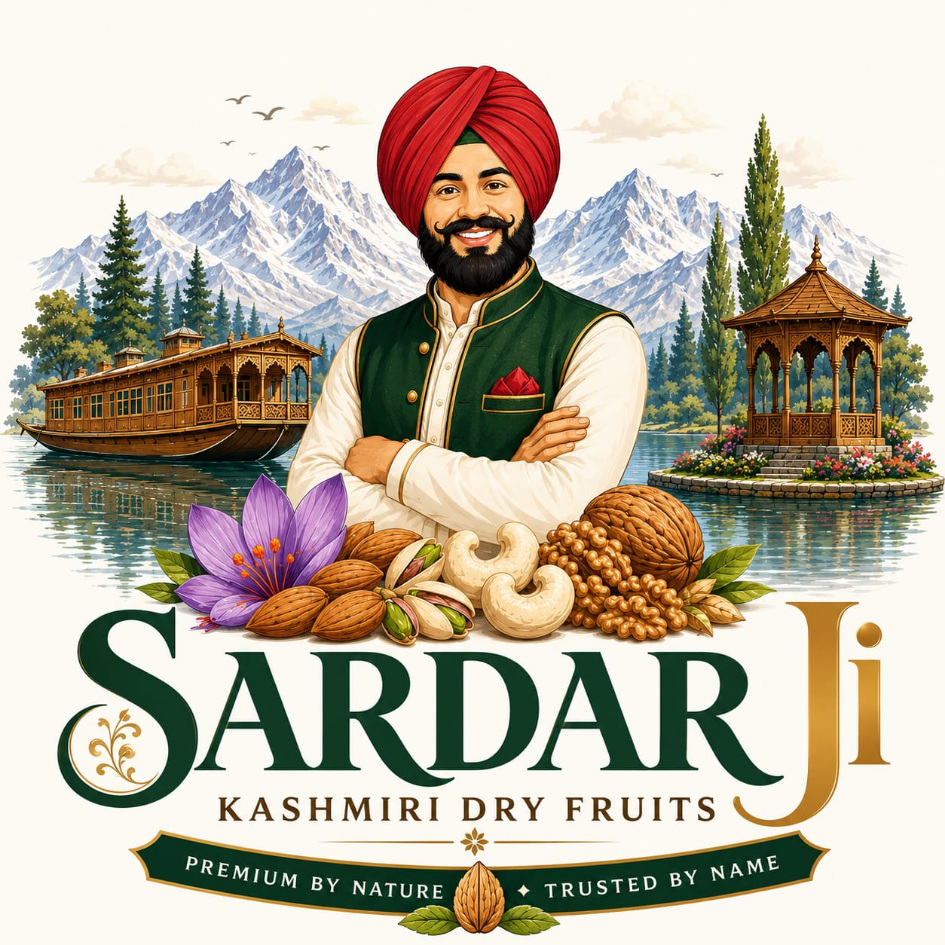 SARDAR JI KASHMIRI DRY FRUITS with Device trademark artwork