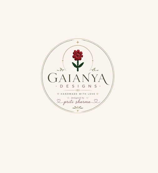GAIANYA DESIGNS - HANDMADE WITH LOVE DESIGNED BY PRITI SHARMA trademark artwork