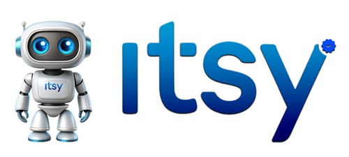 Device of ROBOT with "ITSY". trademark artwork