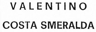 VALENTINO COSTA SMERALDA trademark artwork