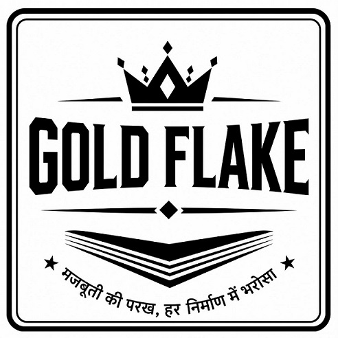 GOLD FLAKE WITH TAG LINE MAJBUTI KI PARAKH HAR NIRMAN ME BHAROSA trademark artwork