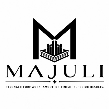 MAJULI WITH TAG LINE STRONG FORMWORK. SMOOTHER FINISH. SUPERIOR RESULT trademark artwork
