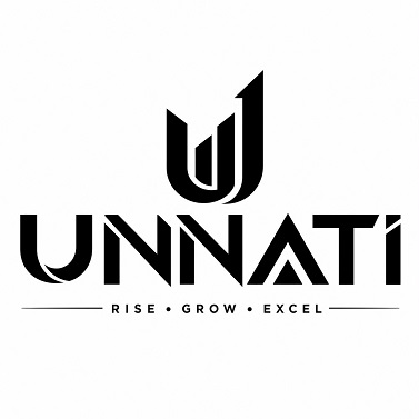 UNNATI WITH TAGLINE RISE. GROW. EXCEL trademark artwork