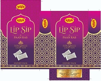 RAJA LIP SIP WITH PAAN RAS trademark artwork