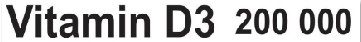Vitamin D3 200 000 trademark artwork
