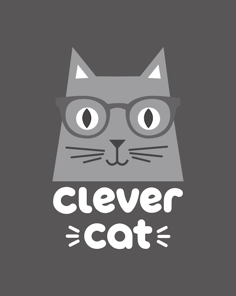 CLEVER CAT trademark artwork