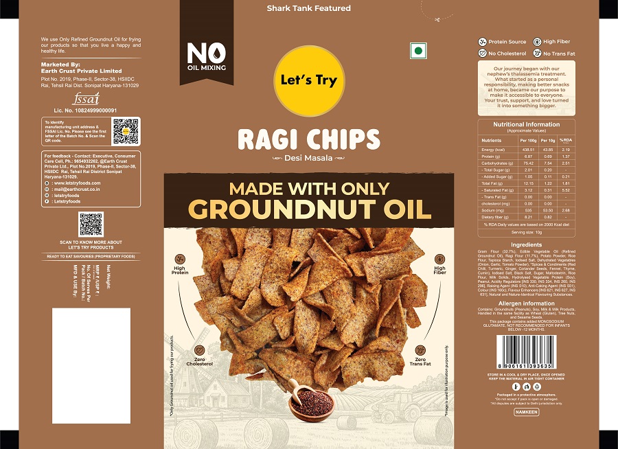 Let's Try RAGI CHIPS trademark artwork