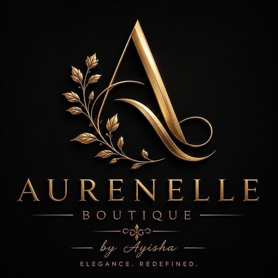AURENELLE BOUTIQUE by Ayisha with tagline ELEGANCE . REDEFINED . with device of A trademark artwork
