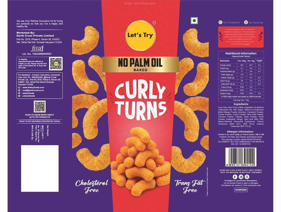 Let's Try CURLY TURNS trademark artwork