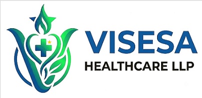 VISESA HEALTHCARE LLP with logo trademark artwork