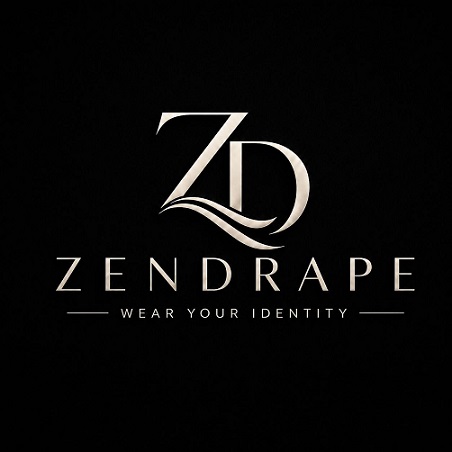 ZENDRAPE WEAR YOUR IDENTITY WITH THE DEVICE OF ZD trademark artwork