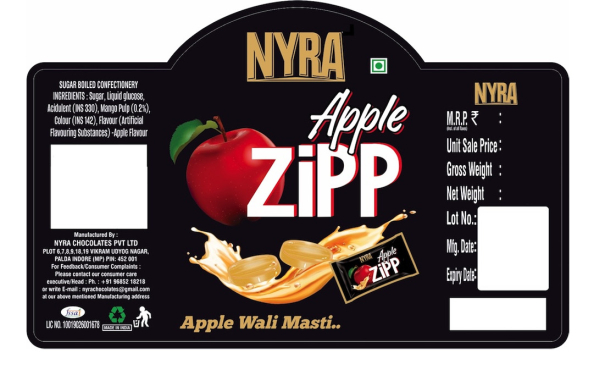 NYRA APPLE ZIPP trademark artwork