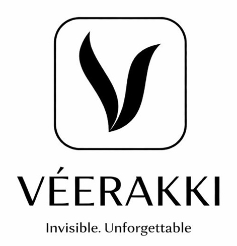 VEERAKKI Invisible Unforgettable with the device of V trademark artwork