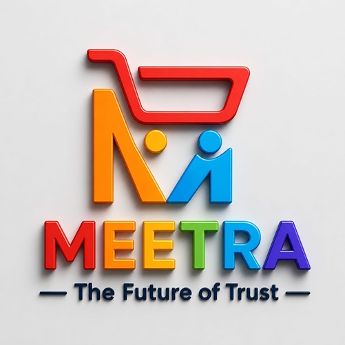 M with Device of MEETRA and Tagline The Future of Trust trademark artwork