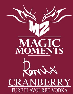 M2 Magic Moments Remix Cranberry Pure Flavoured Vodka trademark artwork