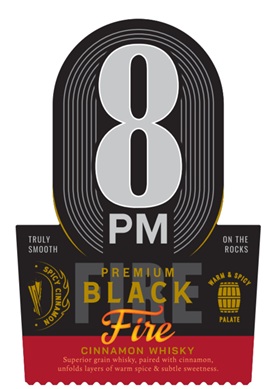 8 PM Premium Black Fire Cinnamon Whisky trademark artwork