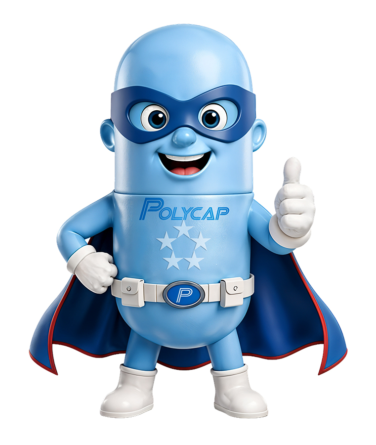 POLYCAP WITH MASCOT trademark artwork