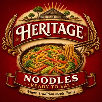 HERITAGE WITH DEVICE OF A BOWL OF NOODLE trademark artwork