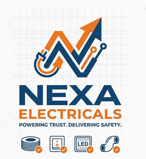 NEXA ELECTRICALS – POWERING TRUST, DELIVERING SAFETY with the logo of N trademark artwork