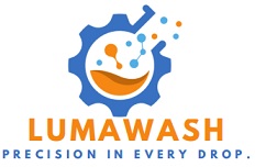 LUMA WASH PRECISION IN EVERY DROP WITH LOGO trademark artwork