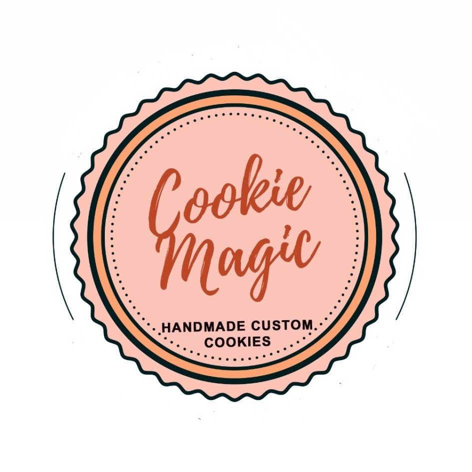 Cookie Magic with tagline HANDMADE CUSTOM COOKIES trademark artwork