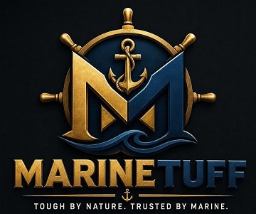 MARINETUFF with M logo & tagline tough by nature trusted by marine trademark artwork