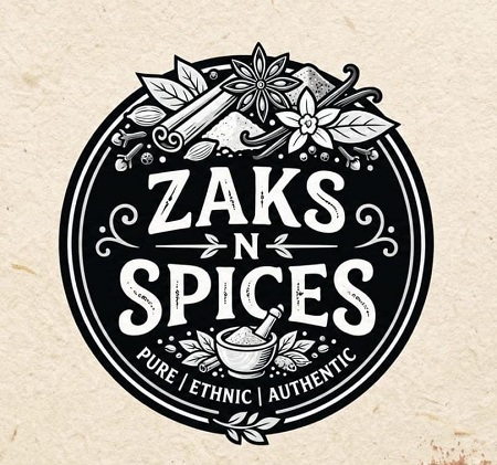 ZAKS N SPICES-PURE, ETHNIC, AUTHENTIC trademark artwork