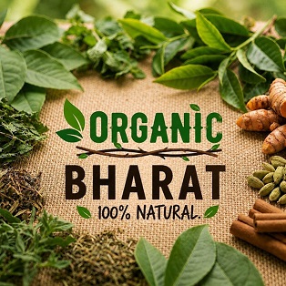 ORGANIC BHARAT 100% NATURAL trademark artwork