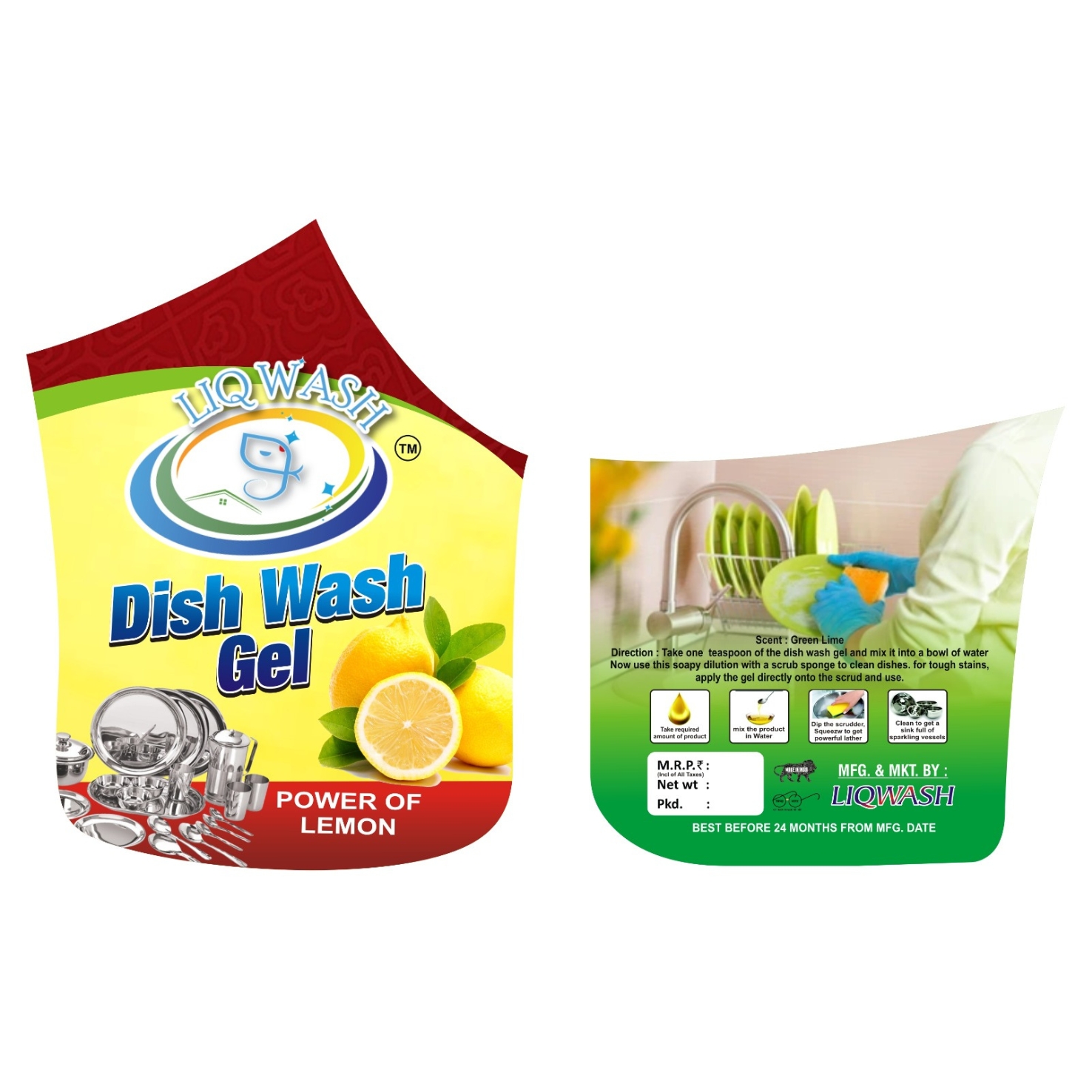LIQWASH LABEL trademark artwork