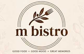 M BISTRO "GOOD FOOD GOOD MOOD GREAT MEMORIES" trademark artwork