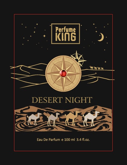 PERFUME KING DESERT NIGHT trademark artwork