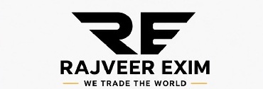 RAJVEER EXIM- WE TRADE THE WORLD with device of RE trademark artwork