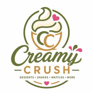 CREAMY CRUSH "DESSERTS, SHAKES, WAFFLES, MORE" trademark artwork