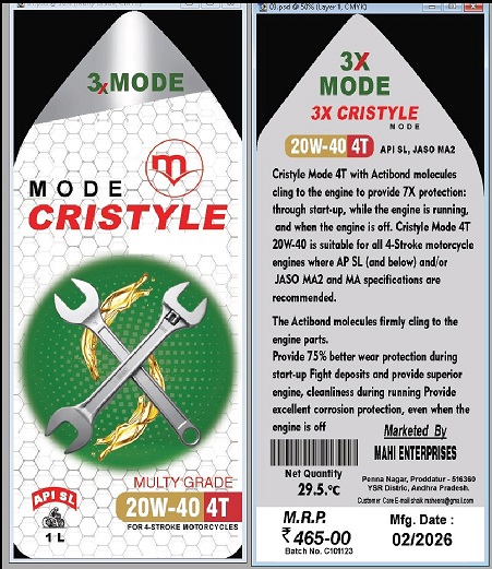 3x MODE - MODE CRISTYLE trademark artwork