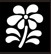 White and Black flower Logo trademark artwork