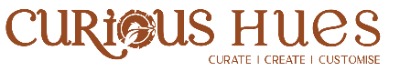 CURIOUS HUES with device trademark artwork