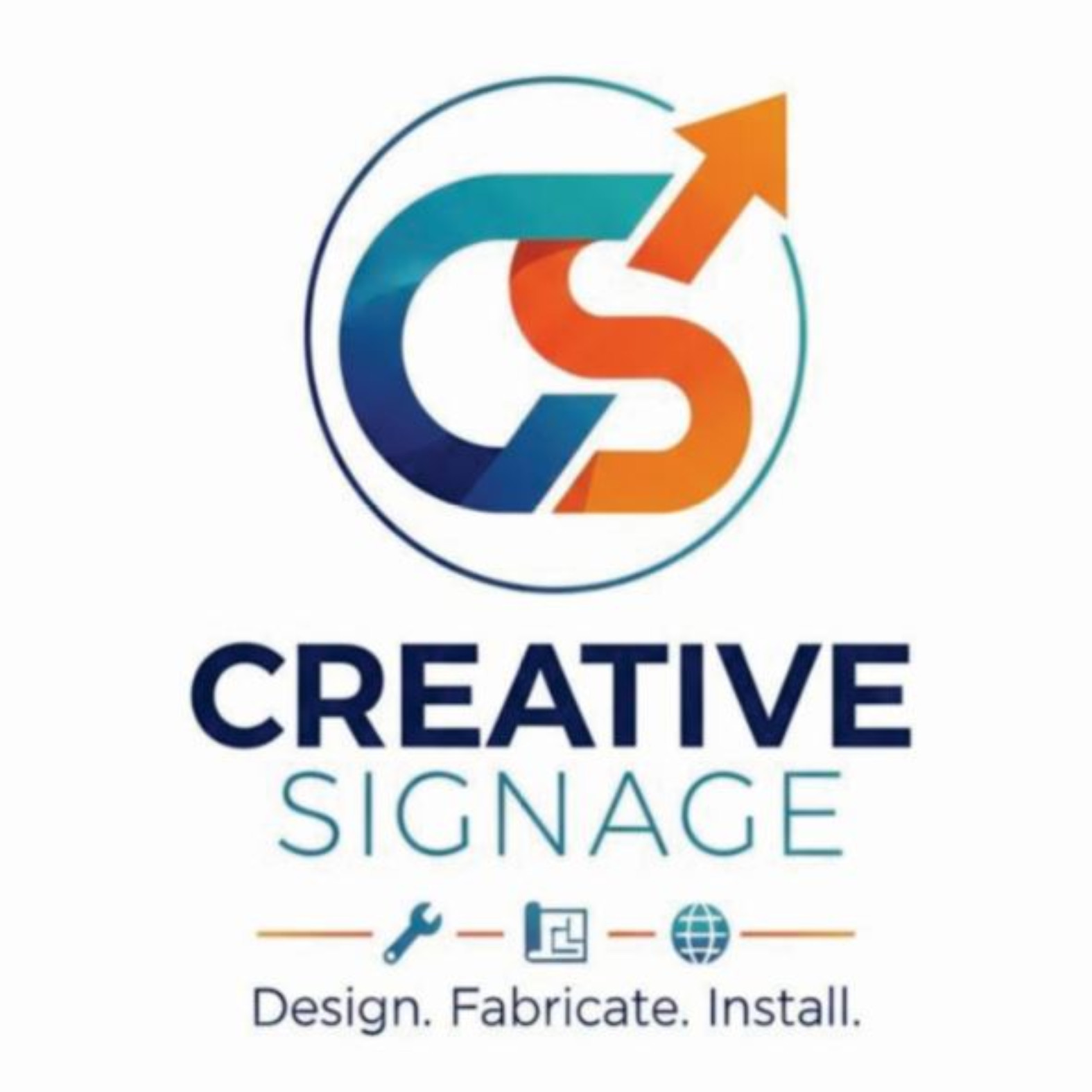 CREATIVE SIGNAGE WITH LOGO OF CS trademark artwork