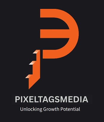 PIXELTAGSMEDIA Unlocking Growth Potential with device of P trademark artwork